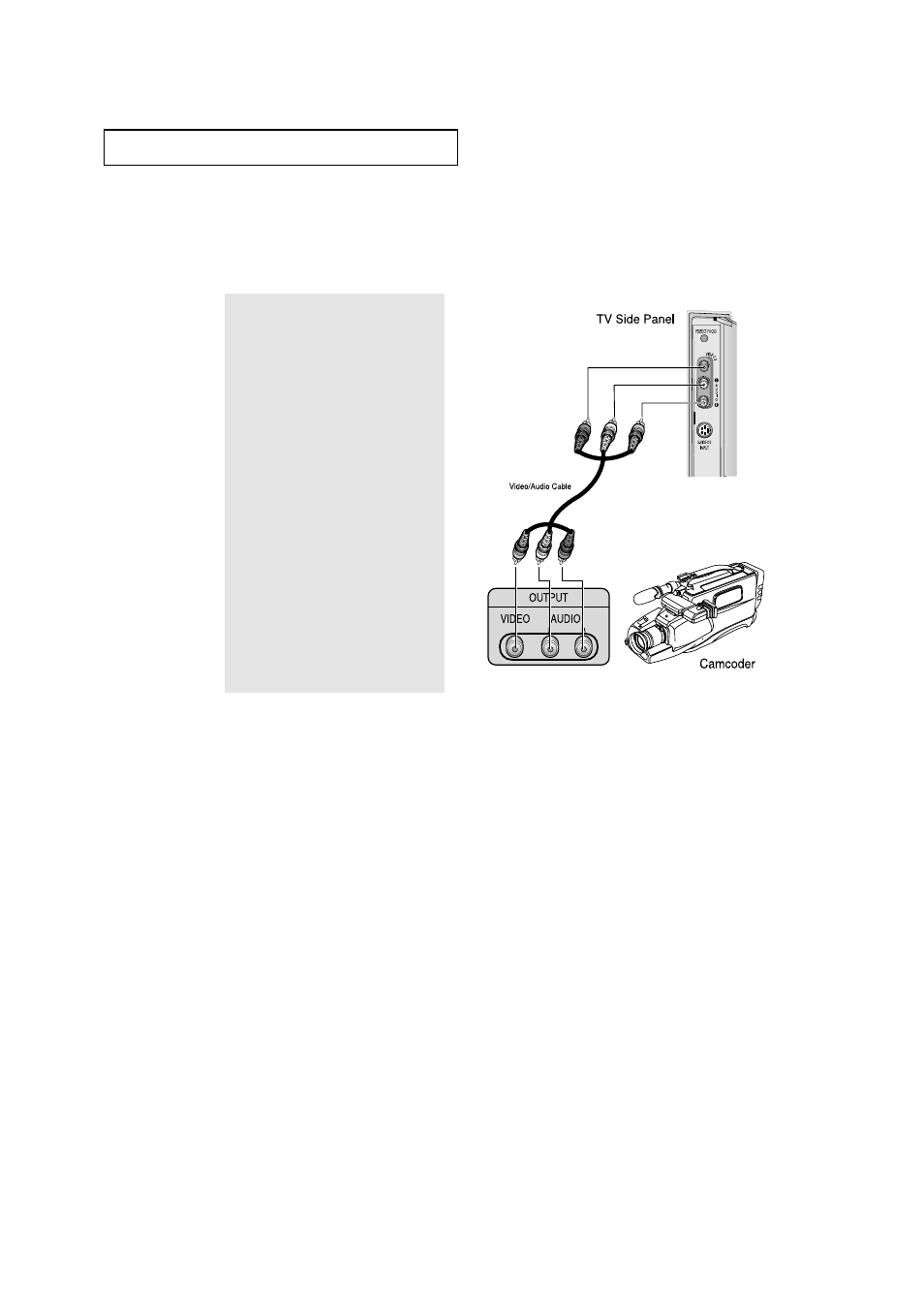 Connecting a camcorder | Samsung HCN436W User Manual | Page 20 / 71