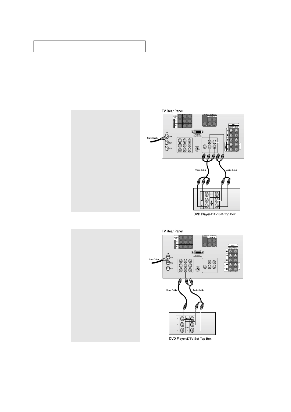 Connecting to regular audio and video jacks | Samsung HCN436W User Manual | Page 21 / 71