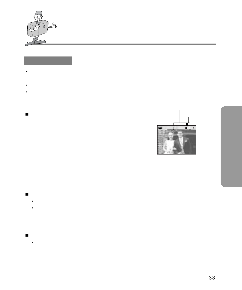 Adv anced setting up the shooting function | Samsung Digimax 340 User Manual | Page 33 / 120