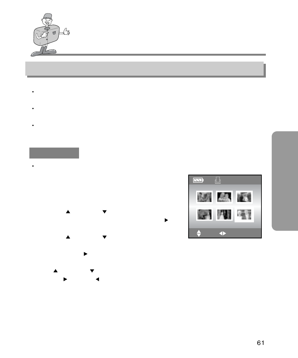 Setting up play back functions, Adv anced, Dpof (digital print order format) | Samsung Digimax 340 User Manual | Page 61 / 120