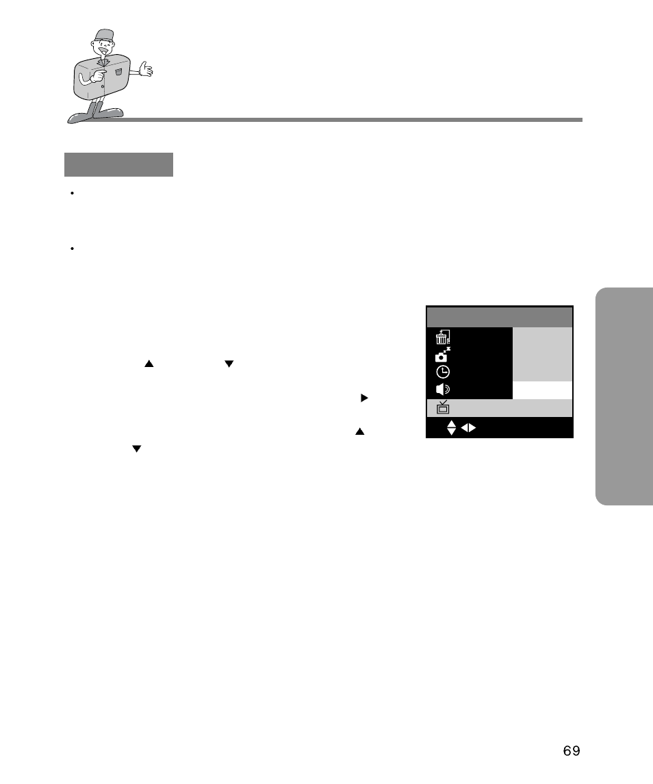 Adv anced setting up the camera system | Samsung Digimax 340 User Manual | Page 69 / 120