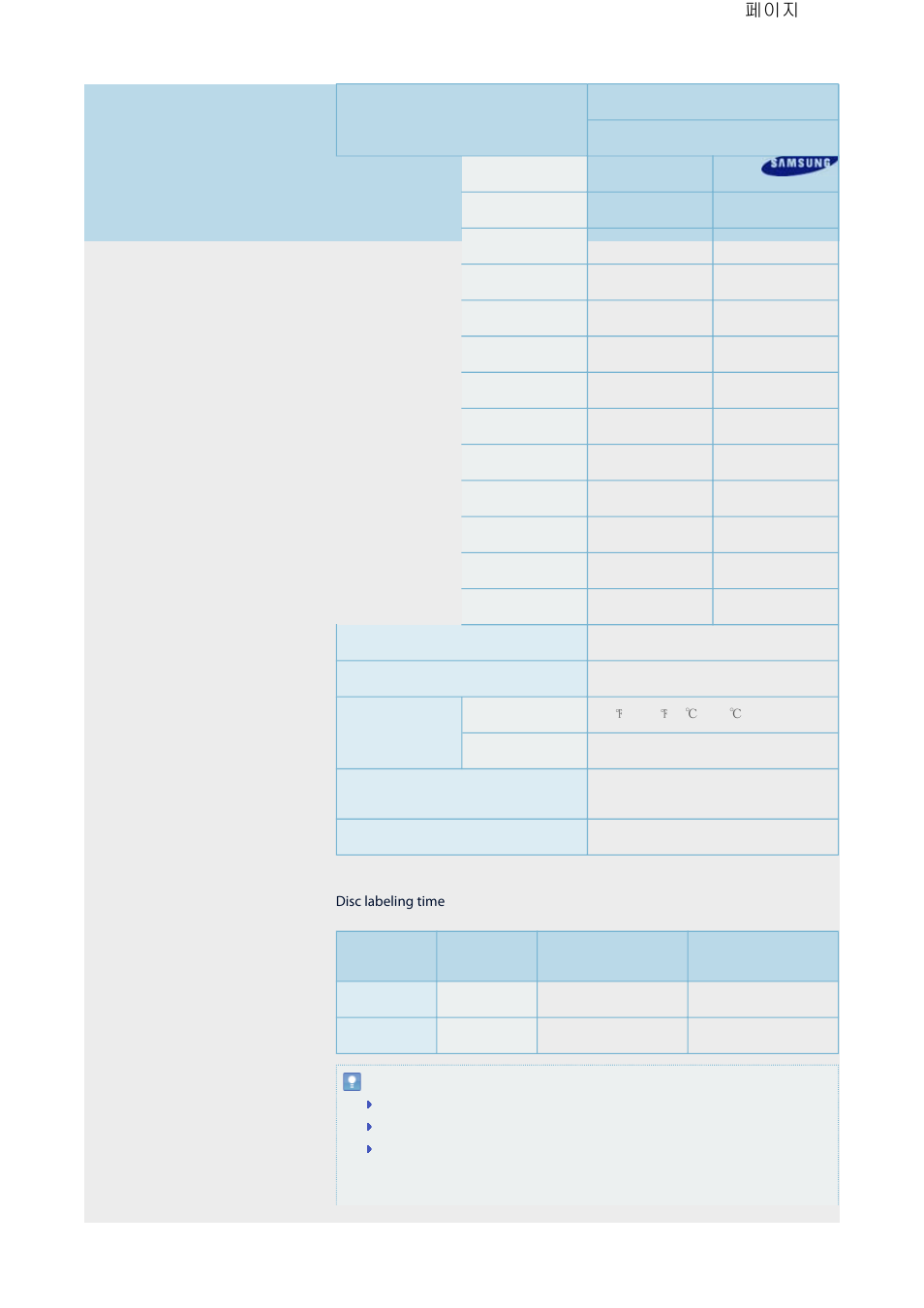 Samsung TS-HB43L User Manual | Page 34 / 37
