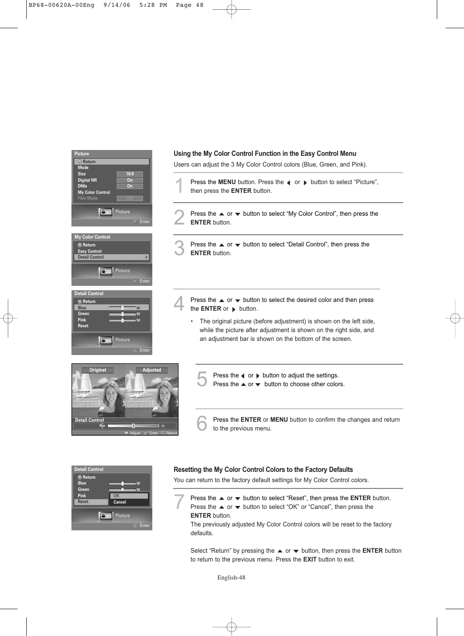 Samsung HL-S5686C User Manual | Page 48 / 107
