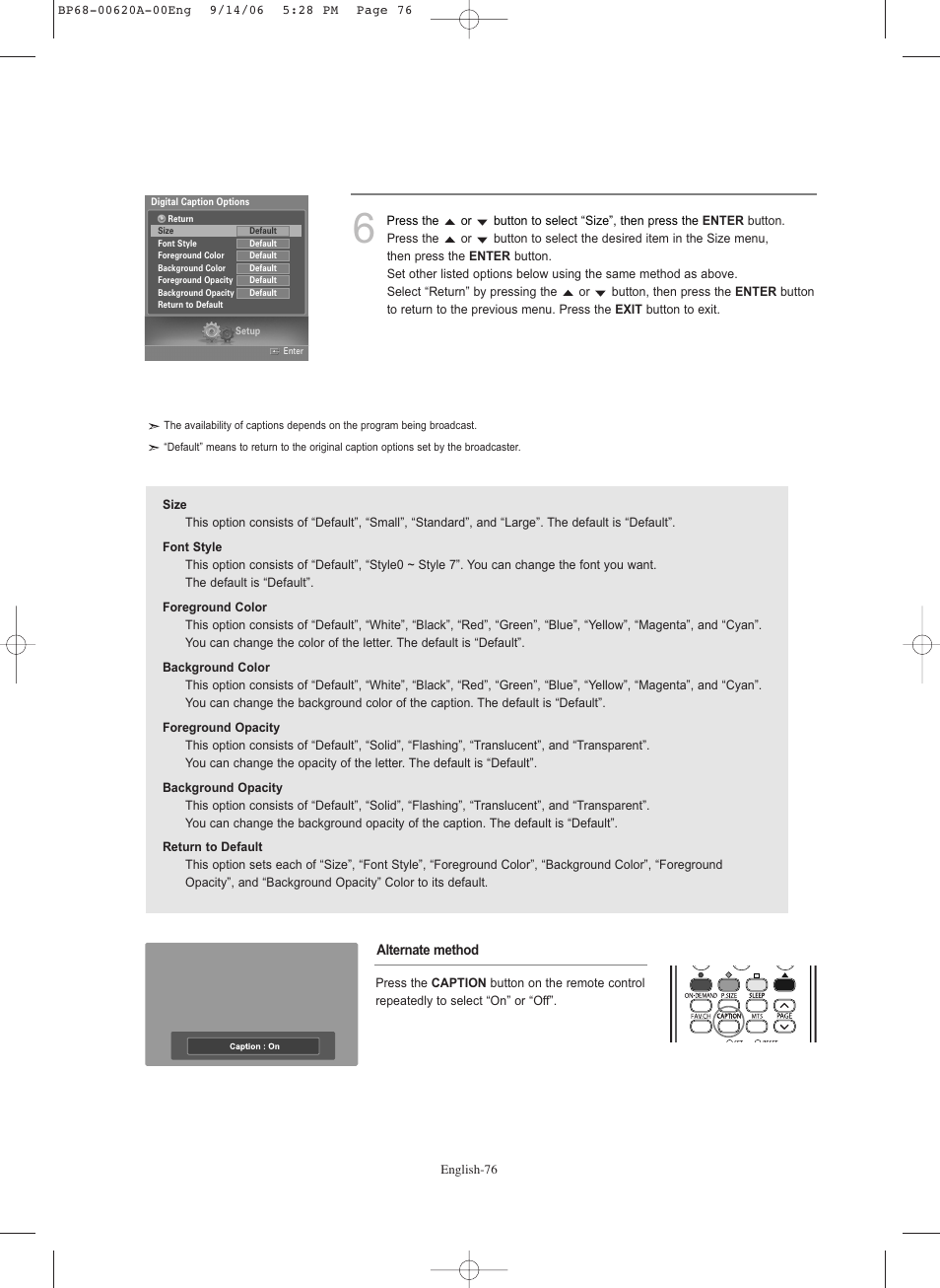 Samsung HL-S5686C User Manual | Page 76 / 107