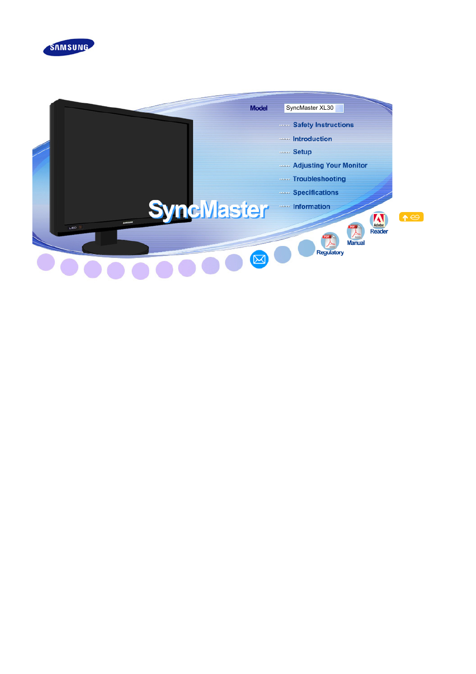 Samsung SyncMaster XL30 User Manual | 34 pages