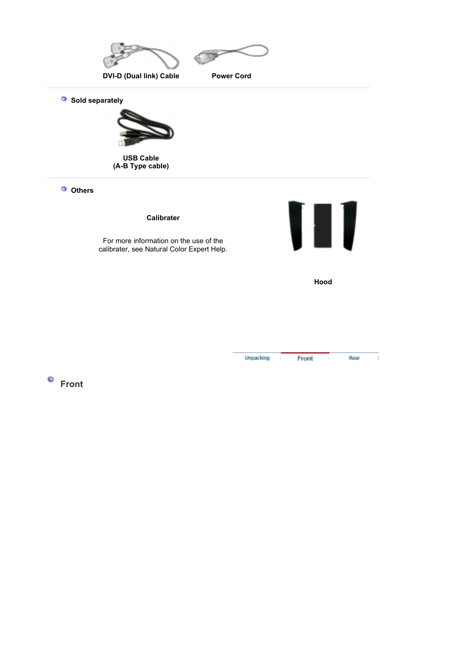 Front | Samsung SyncMaster XL30 User Manual | Page 11 / 34