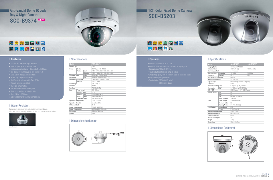 Samsung SCC-B9374 User Manual | 1 page