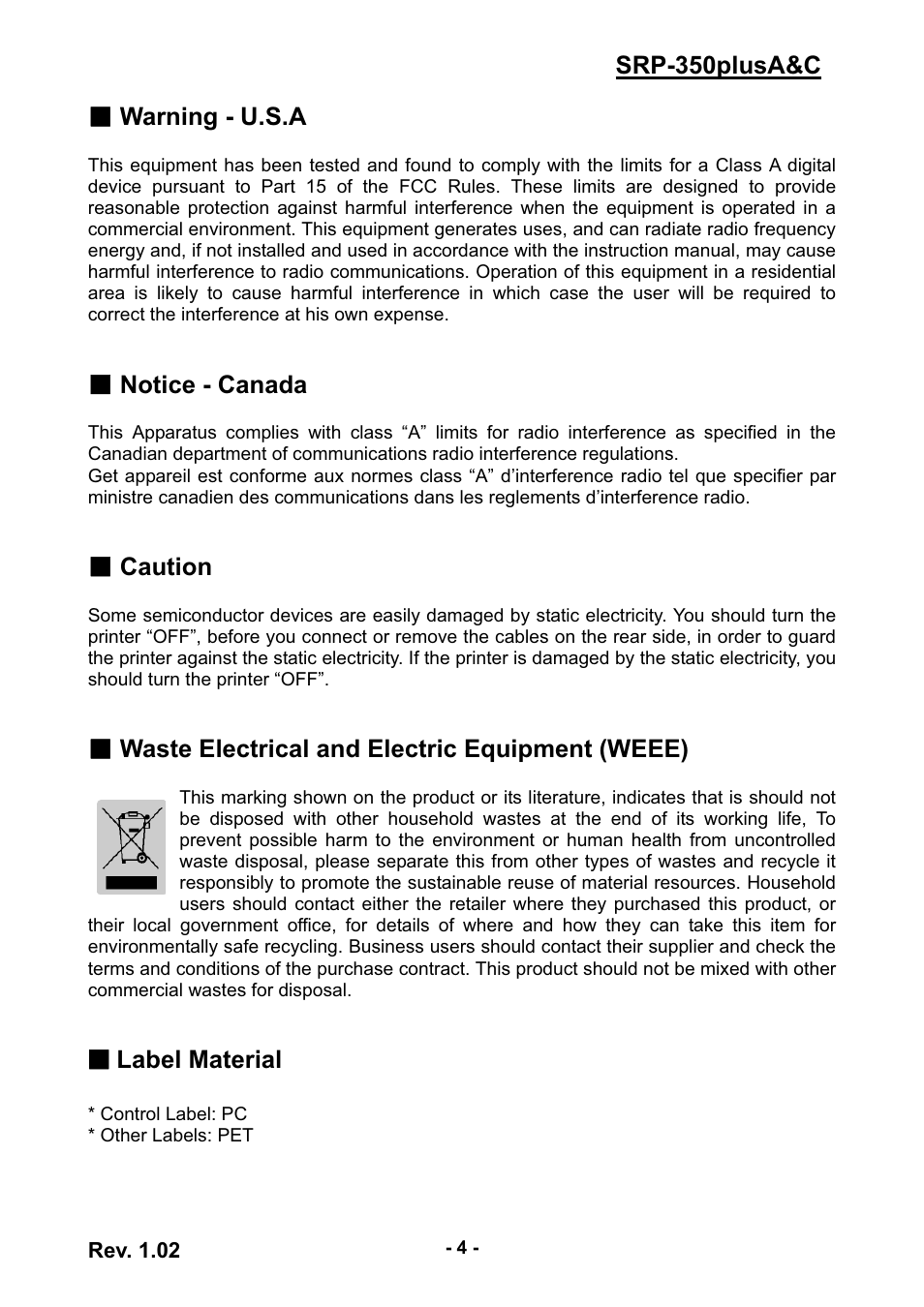 Samsung SRP-350PLUSA&C User Manual | Page 4 / 22