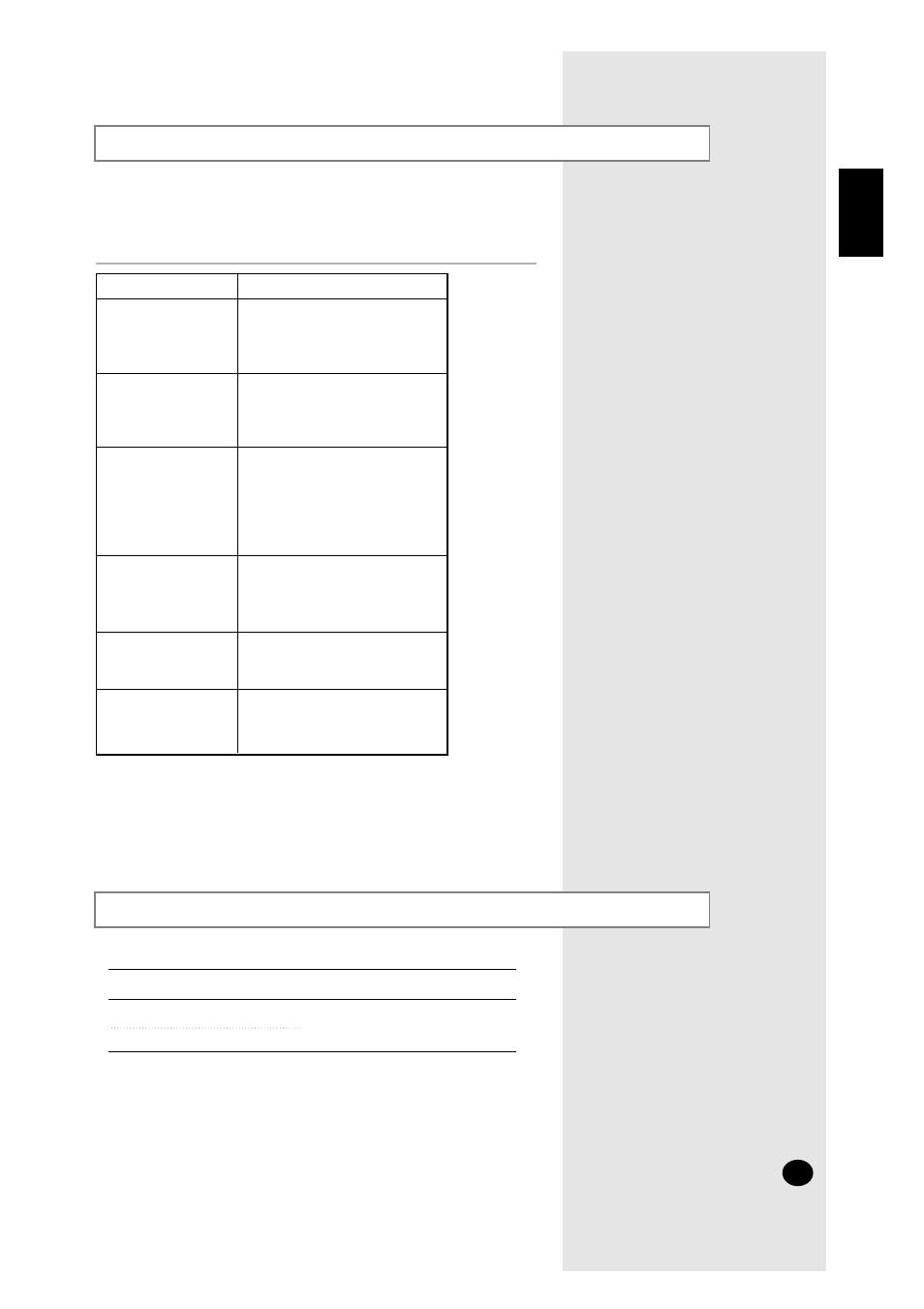 Operation function chart technical specifications | Samsung ASHM070VE User Manual | Page 25 / 26