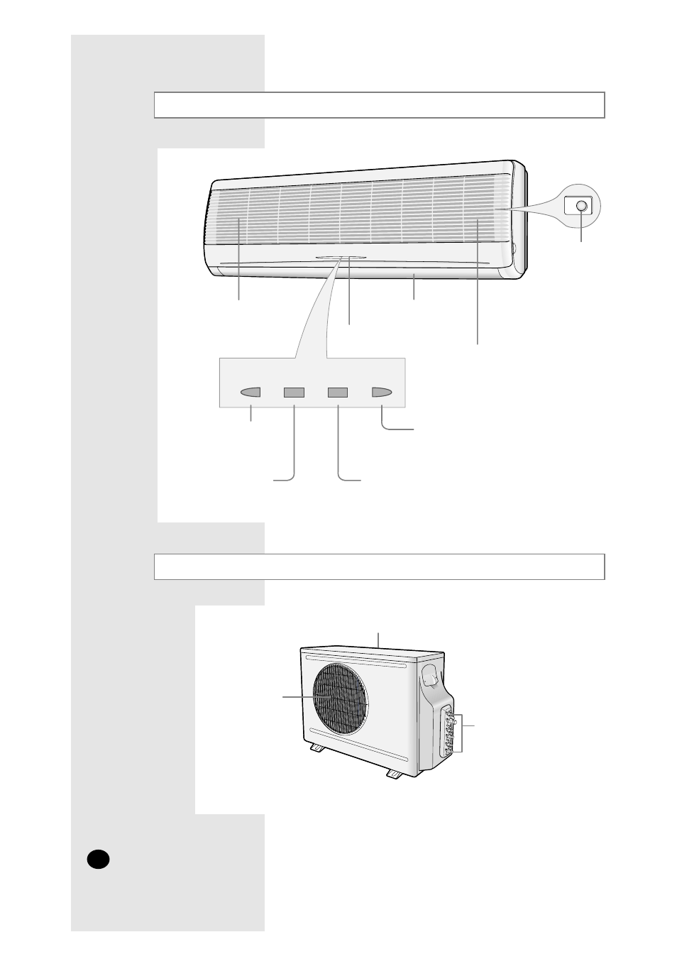 View of the indoor unit, View of the outdoor unit | Samsung ASHM070VE User Manual | Page 4 / 26