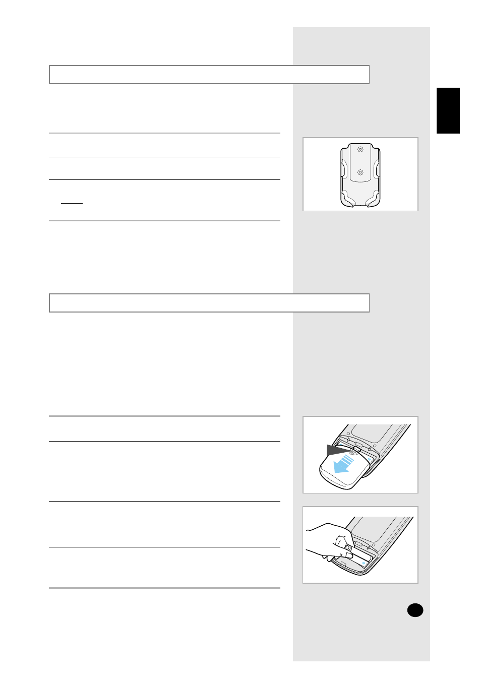 Installing the remote control holder on the wall, Inserting the remote control batteries | Samsung ASHM070VE User Manual | Page 7 / 26