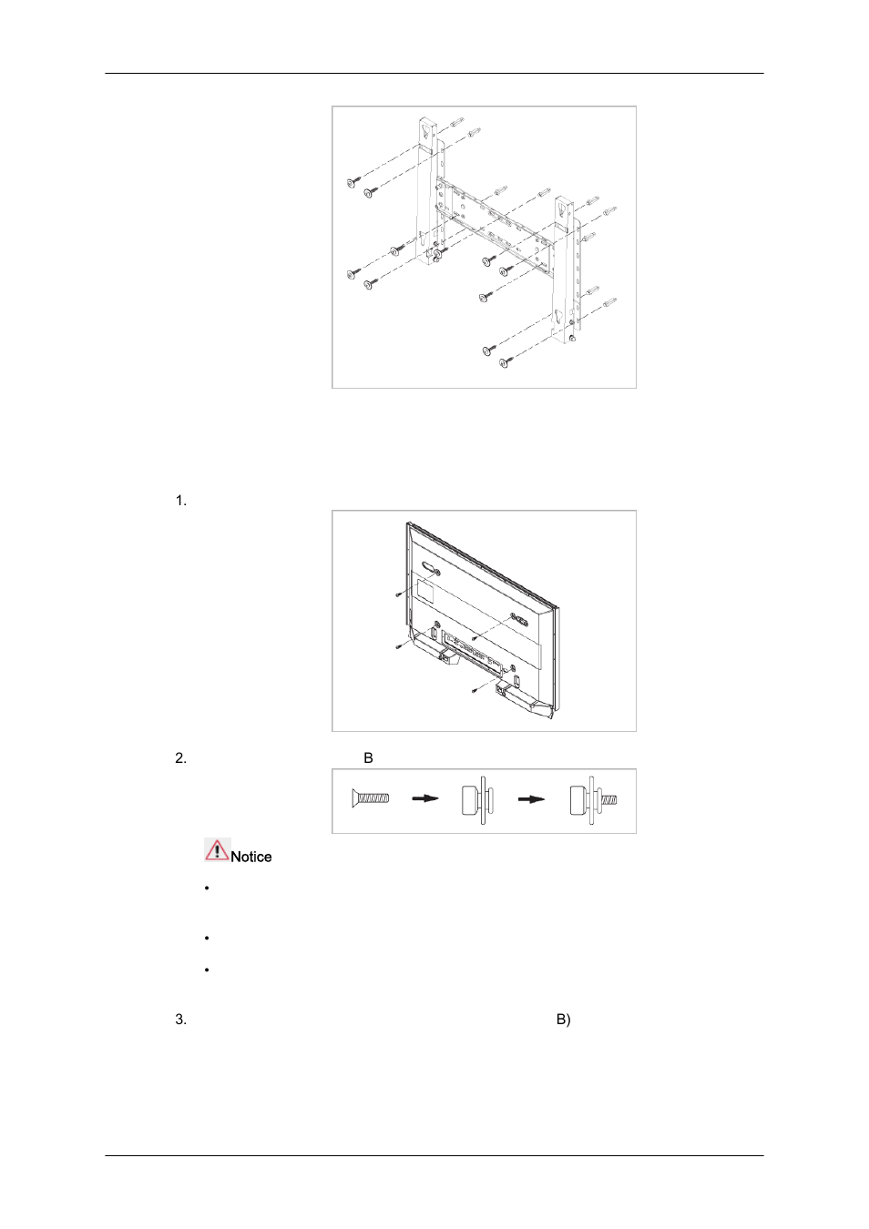 본체를 벽걸이 브라켓에 고정하는 방법 | Samsung 400MXN-2 User Manual | Page 28 / 111