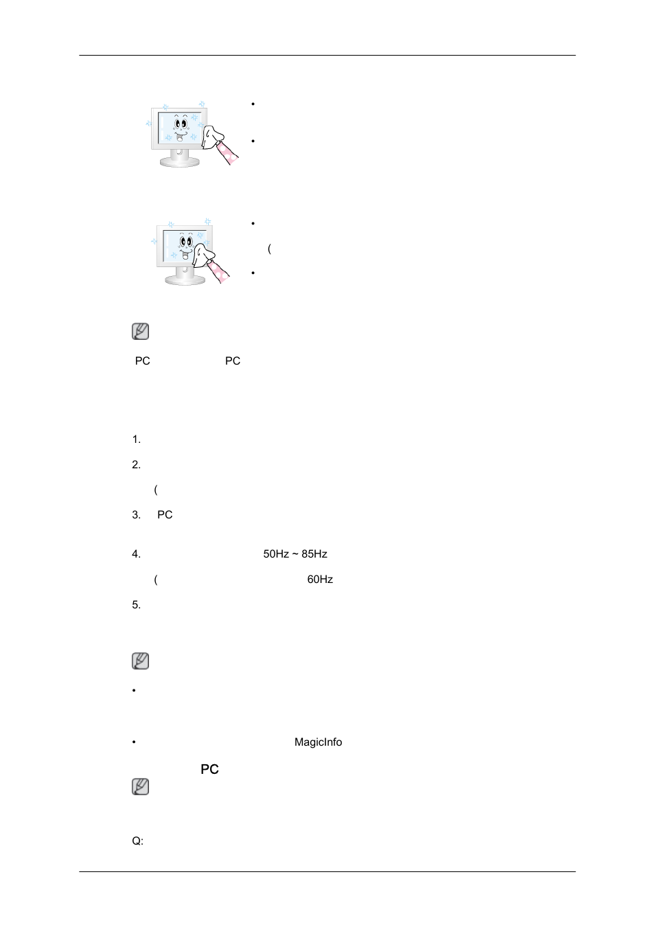 고장 발생시 확인/조치 사항, 확인해 보세요, 설치와 관련된 문제 (pc 모드) | Samsung 400MXN-2 User Manual | Page 93 / 111