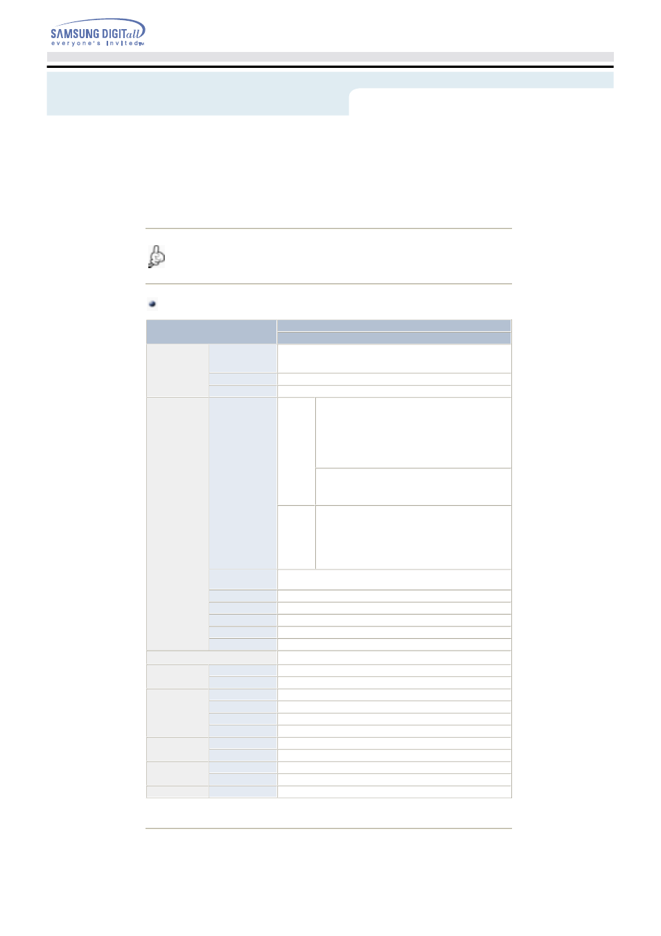 Specifications | Samsung TS-H292A User Manual | Page 25 / 25