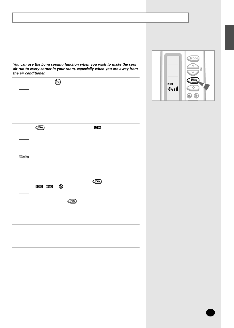 Selecting the long function | Samsung APC3240C User Manual | Page 13 / 36