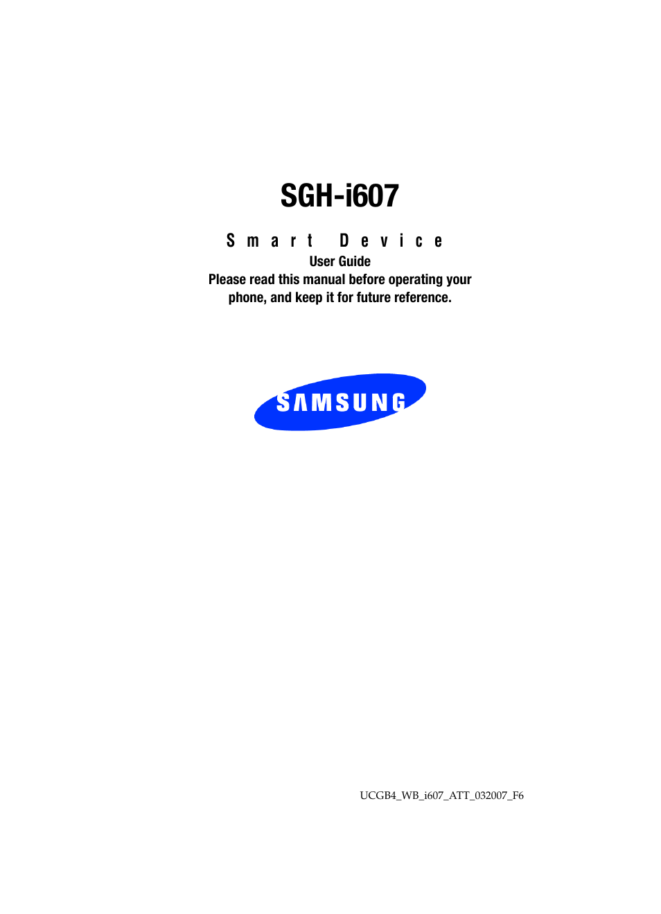 Samsung SGH-i607 User Manual | 223 pages
