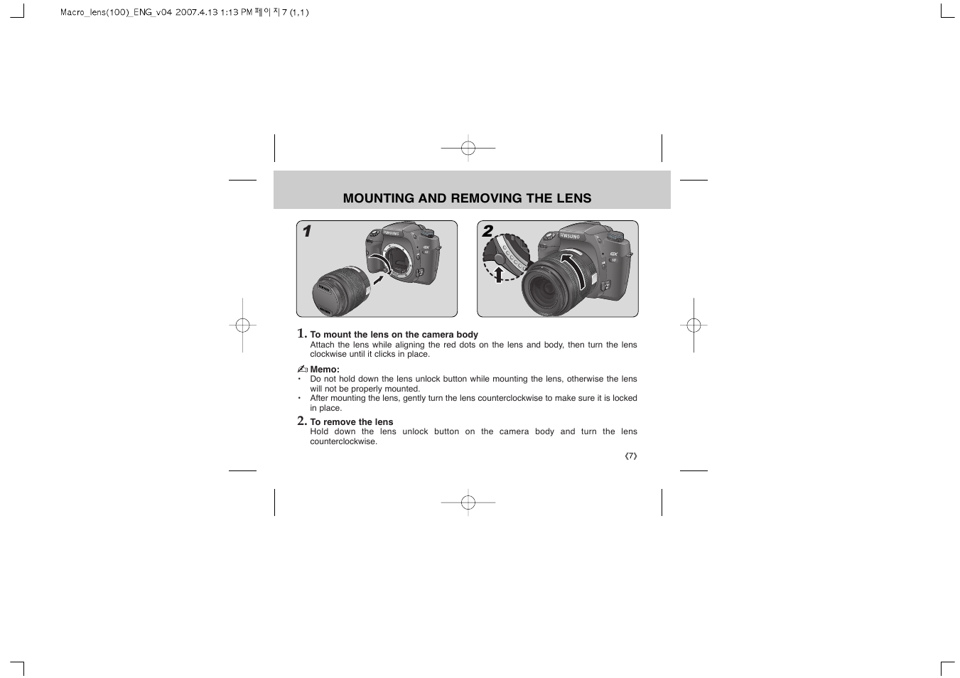 Samsung Schneider D-XENON 100 Macro User Manual | Page 9 / 27