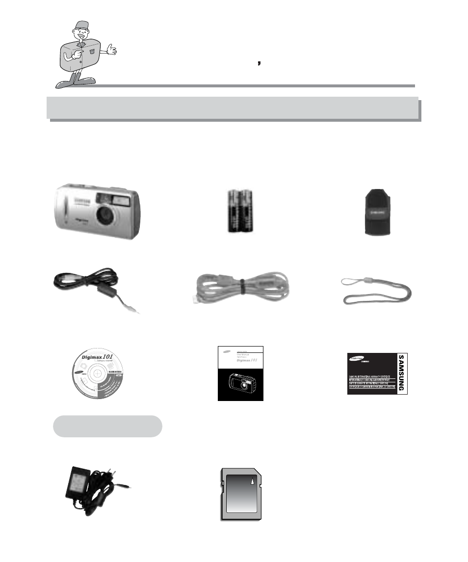 Manufacturer s contents, Manufacturer's contents | Samsung Digimax 101 User Manual | Page 12 / 128