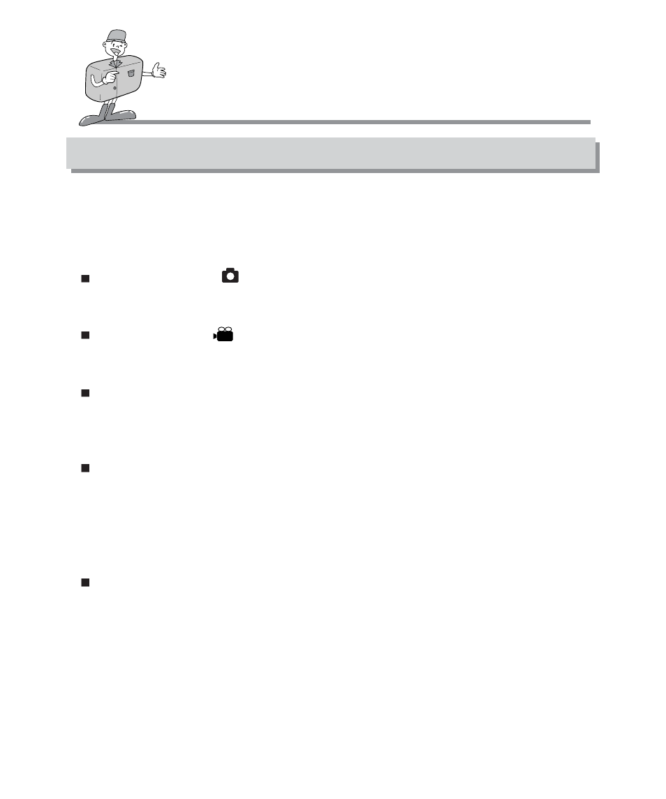 Identification of features, Camera mode definition | Samsung Digimax 101 User Manual | Page 18 / 128