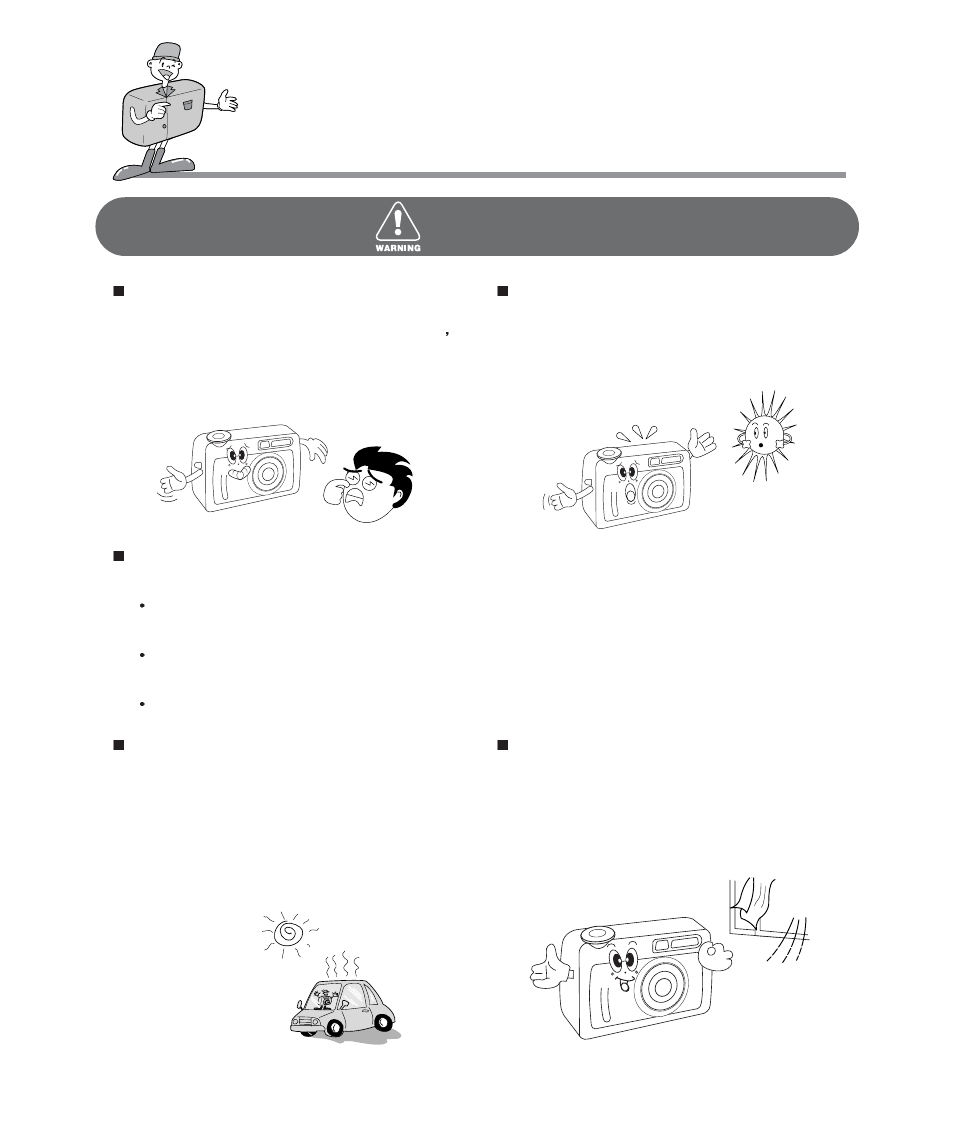 Warning | Samsung Digimax 101 User Manual | Page 8 / 128