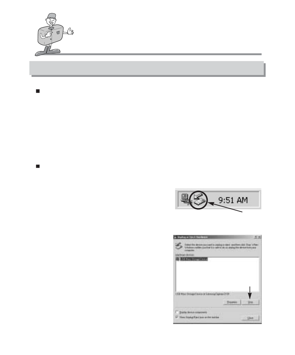 Software manual, Removing the removable disk | Samsung Digimax 101 User Manual | Page 98 / 128