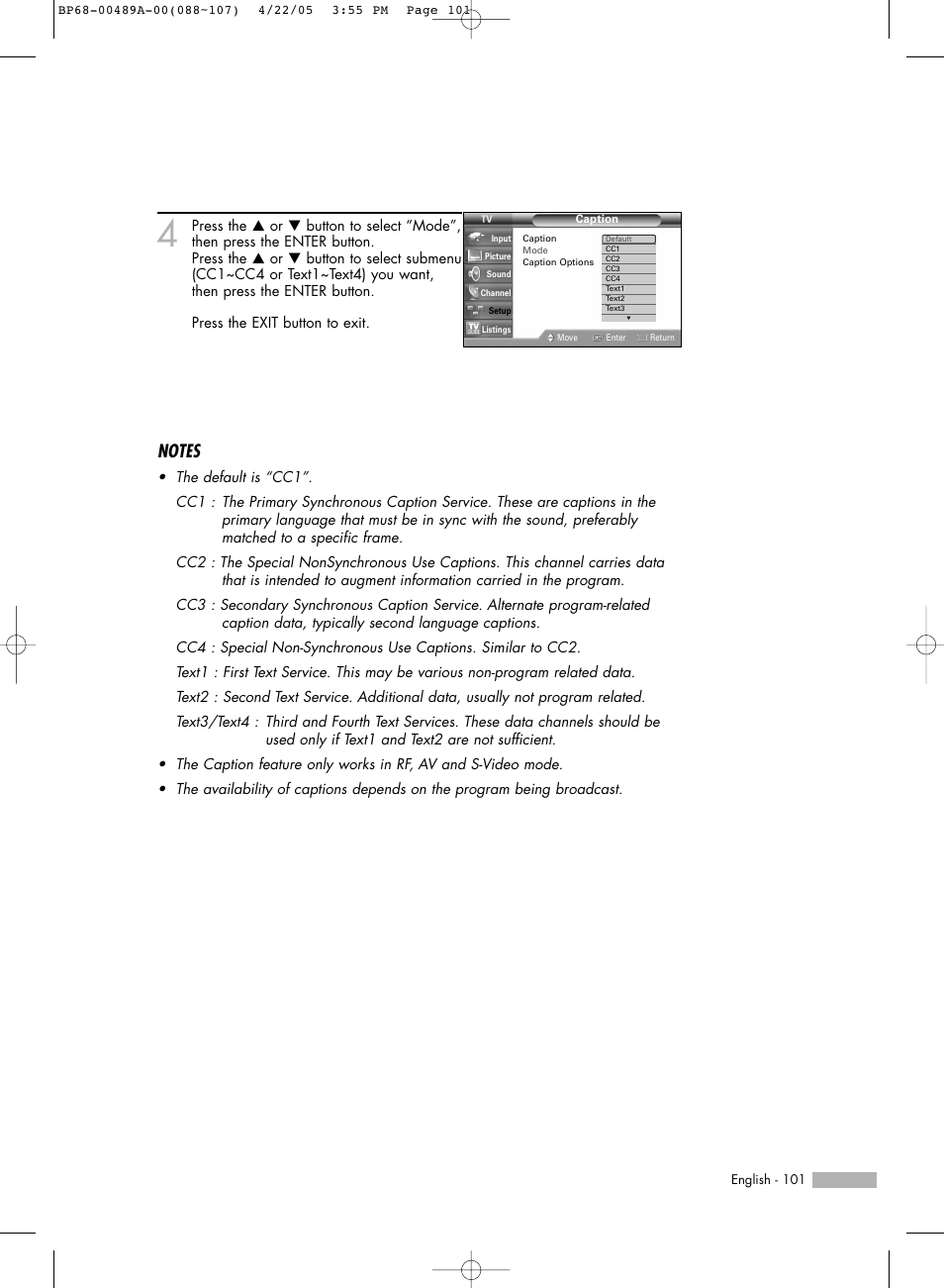 Samsung HL-R5688W User Manual | Page 101 / 144