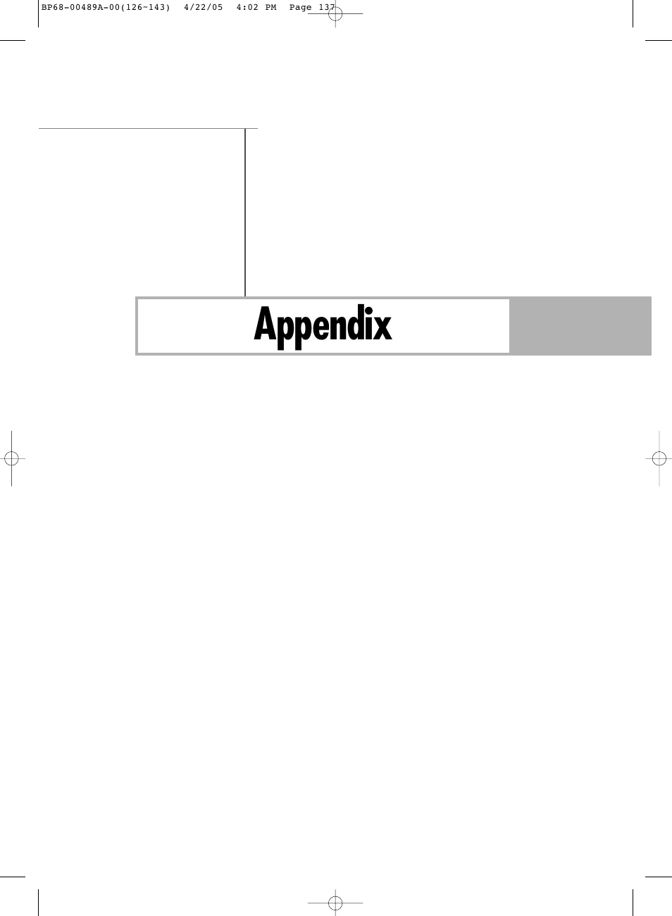 Appendix | Samsung HL-R5688W User Manual | Page 137 / 144