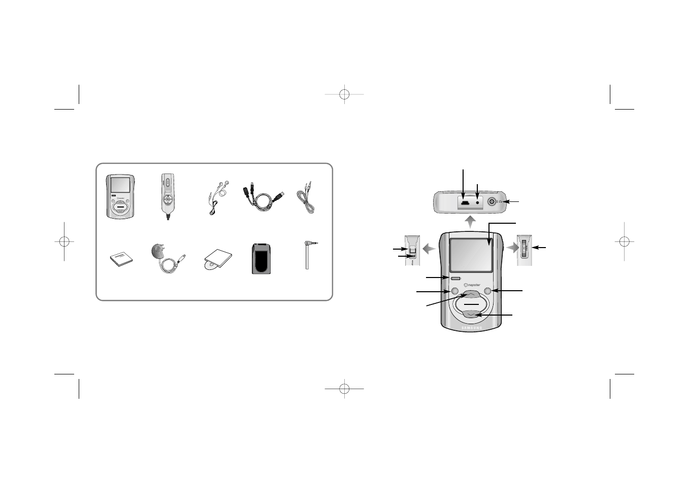 Components, Location of controls, Components location of controls | On/of f/play/pause hold menu rec select, Power | Samsung YP-910 User Manual | Page 8 / 37