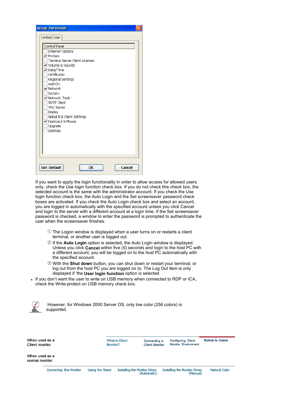 Notice to users | Samsung SYNCMASTER 710NT User Manual | Page 36 / 102
