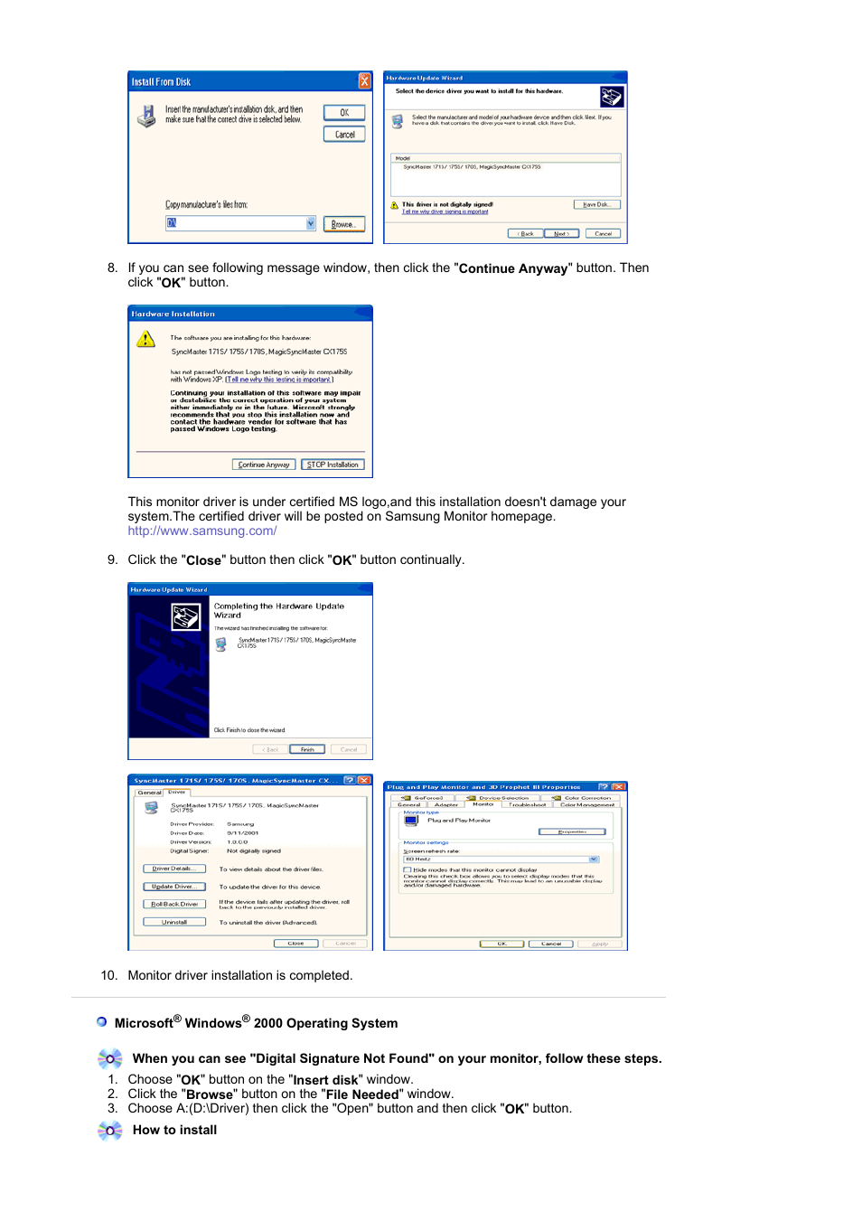 Samsung SYNCMASTER 710NT User Manual | Page 45 / 102