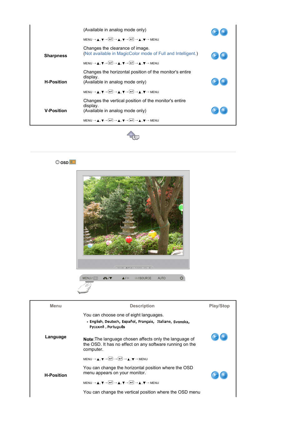 Available in analog mode only) | Samsung SYNCMASTER 710NT User Manual | Page 56 / 102
