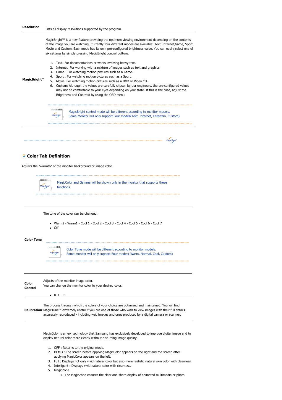 Color tab definition | Samsung SYNCMASTER 710NT User Manual | Page 65 / 102