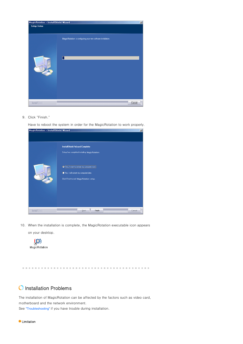 Installation problems | Samsung SYNCMASTER 710NT User Manual | Page 77 / 102