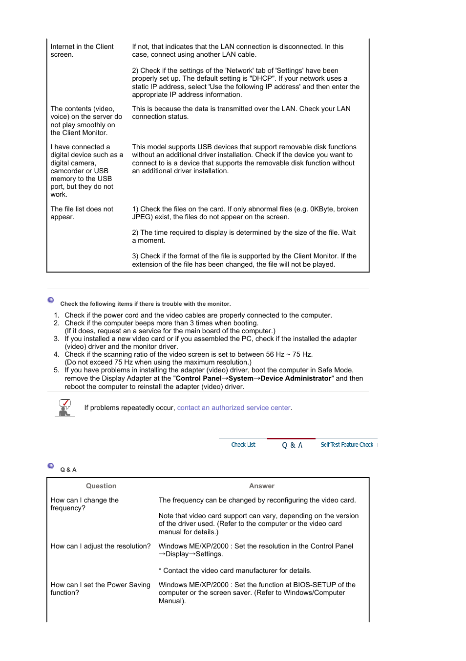 Q & a | Samsung SYNCMASTER 710NT User Manual | Page 89 / 102