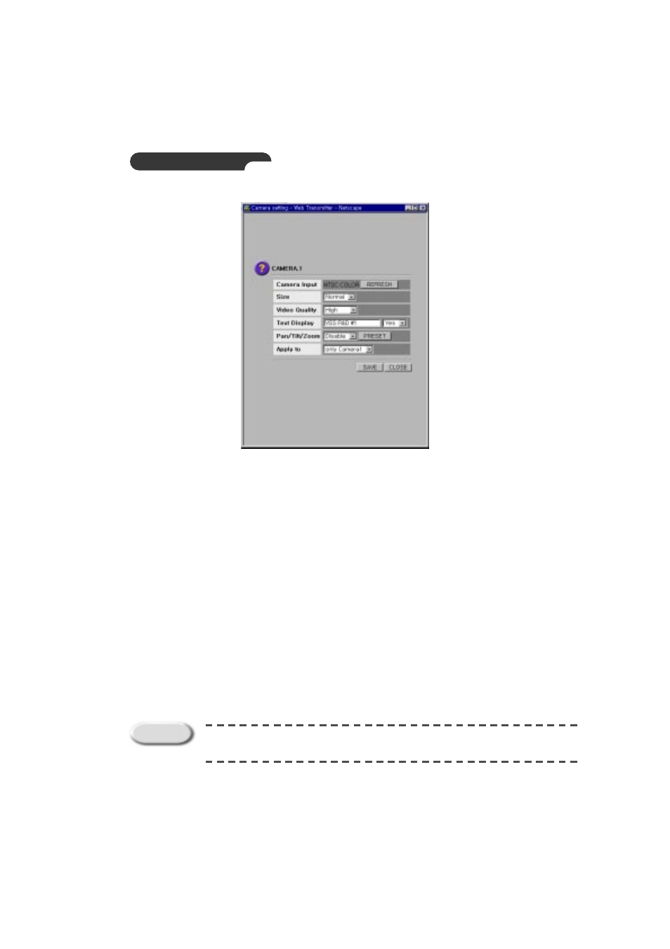 Camera set-up | Samsung Version 1.1 User Manual | Page 43 / 89