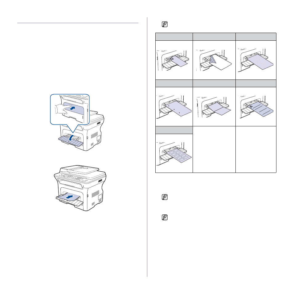 Printing on special print materials | Samsung SCX-4X24 User Manual | Page 35 / 143