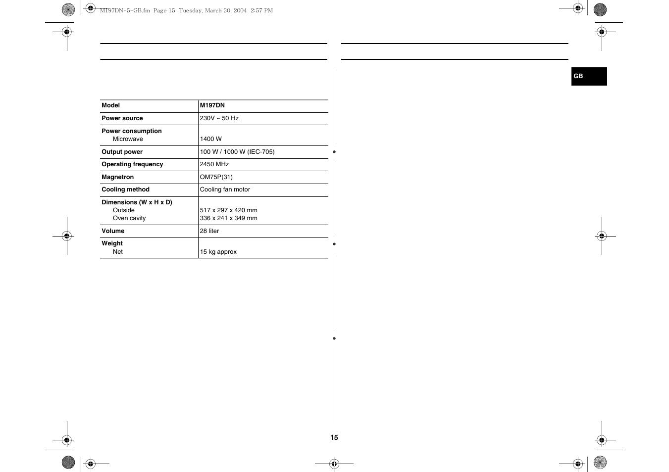 Technical specifications | Samsung M197DN User Manual | Page 15 / 16