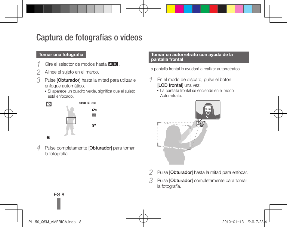 Captura de fotografías o vídeos | Samsung AD68-04795A User Manual | Page 18 / 32