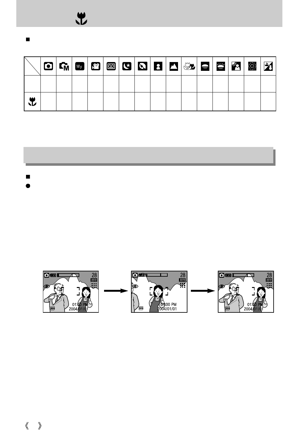 Macro ( ) / down button (focusing), Focus lock | Samsung SCX-4100 User Manual | Page 30 / 104