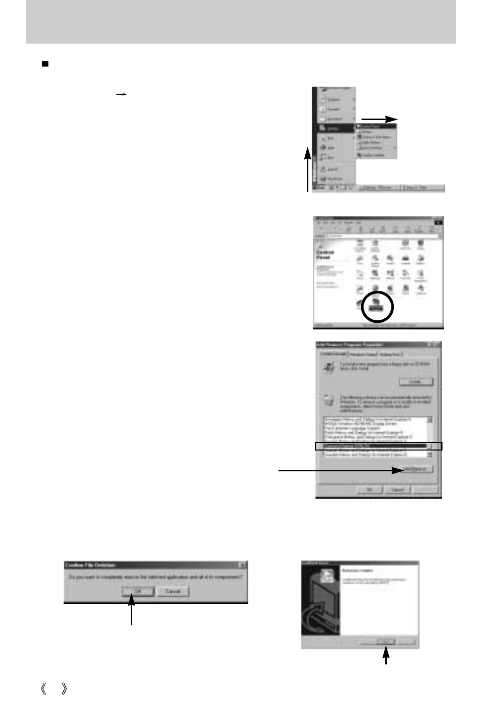 Removing the usb driver for windows 98se | Samsung SCX-4100 User Manual | Page 94 / 104