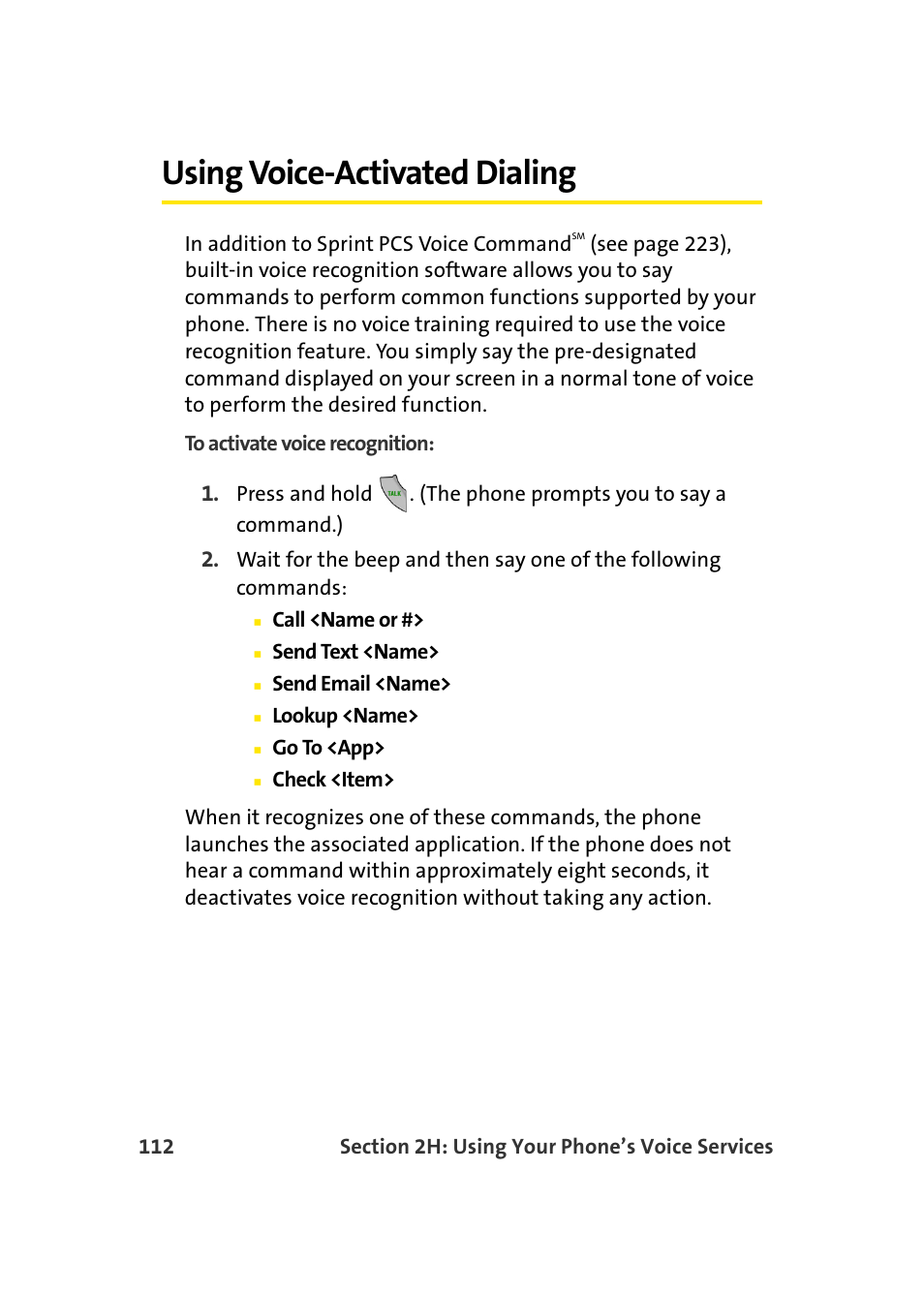 Using voice-activated dialing | Samsung A960 User Manual | Page 136 / 272