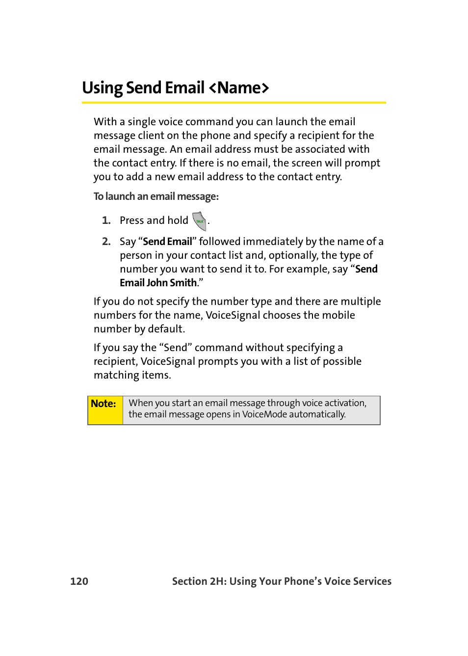 Using send email <name | Samsung A960 User Manual | Page 144 / 272