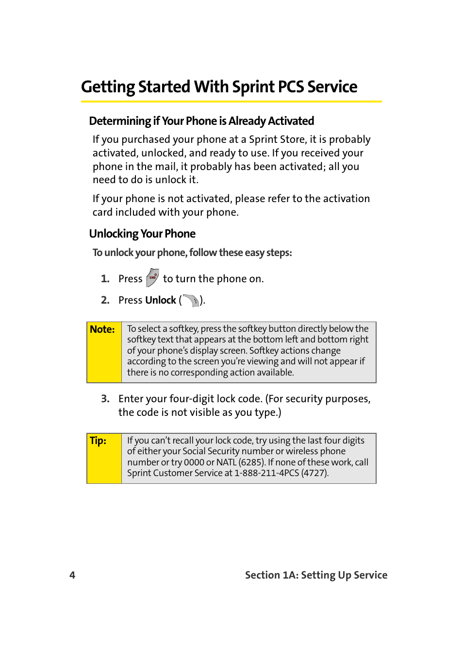 Getting started with sprint pcs service | Samsung A960 User Manual | Page 28 / 272