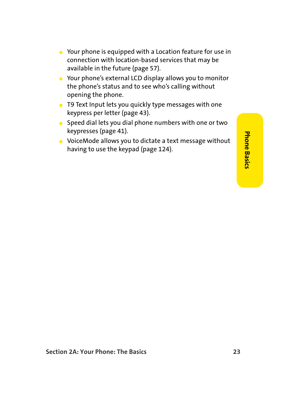 Ph one bas ics | Samsung A960 User Manual | Page 47 / 272