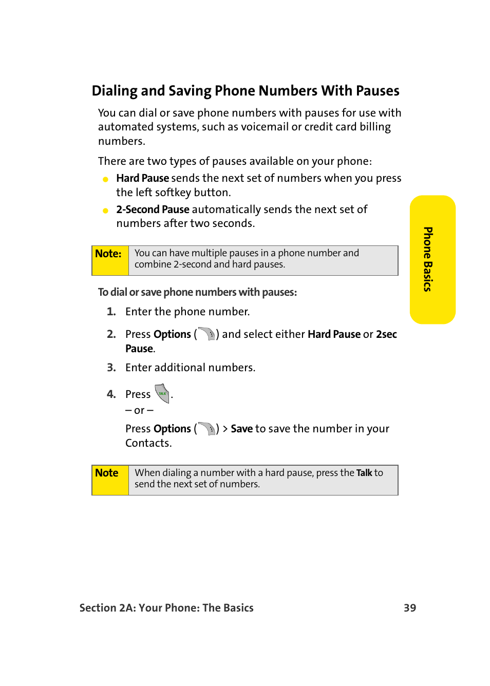 Dialing and saving phone numbers with pauses | Samsung A960 User Manual | Page 63 / 272