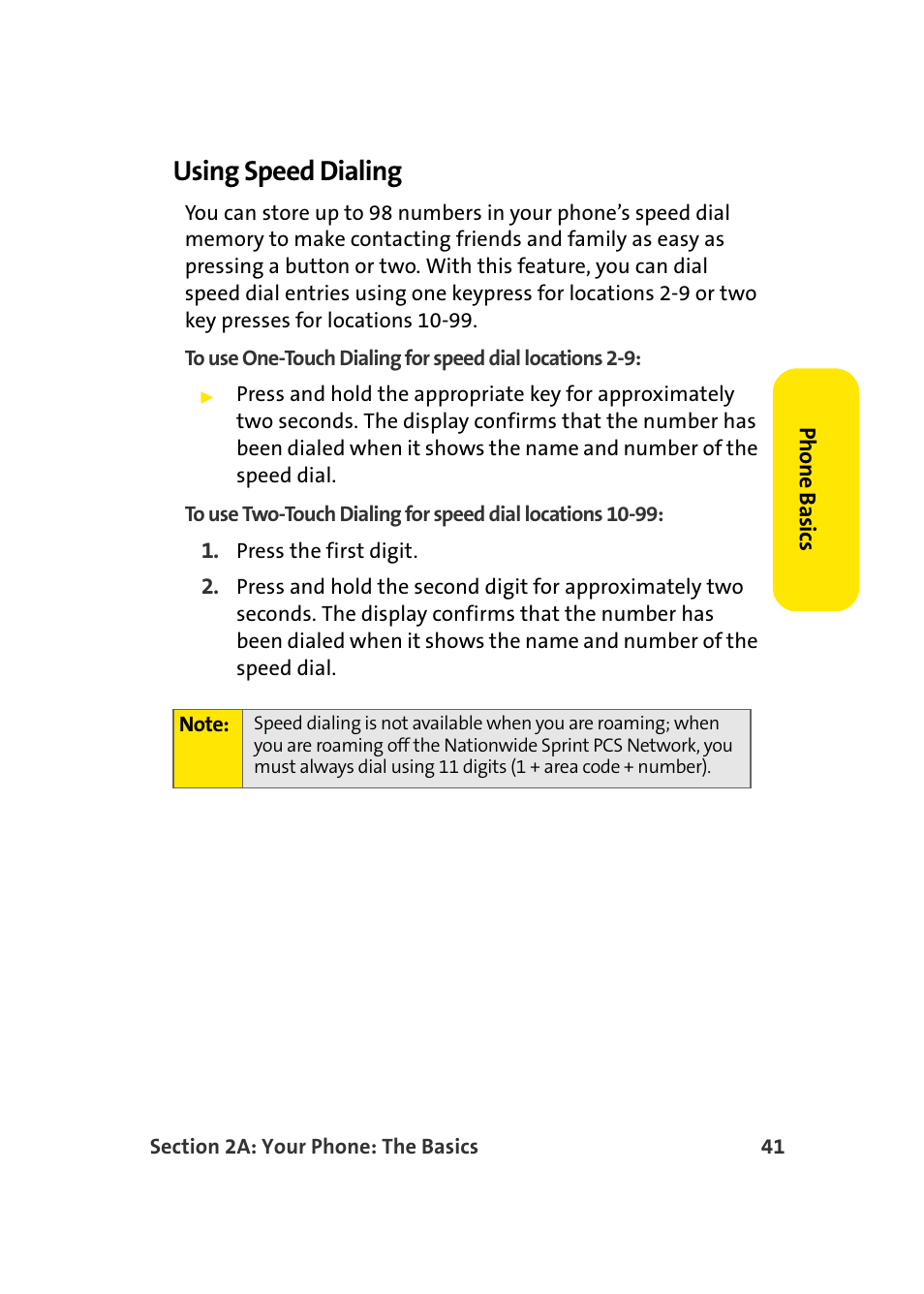 Using speed dialing | Samsung A960 User Manual | Page 65 / 272