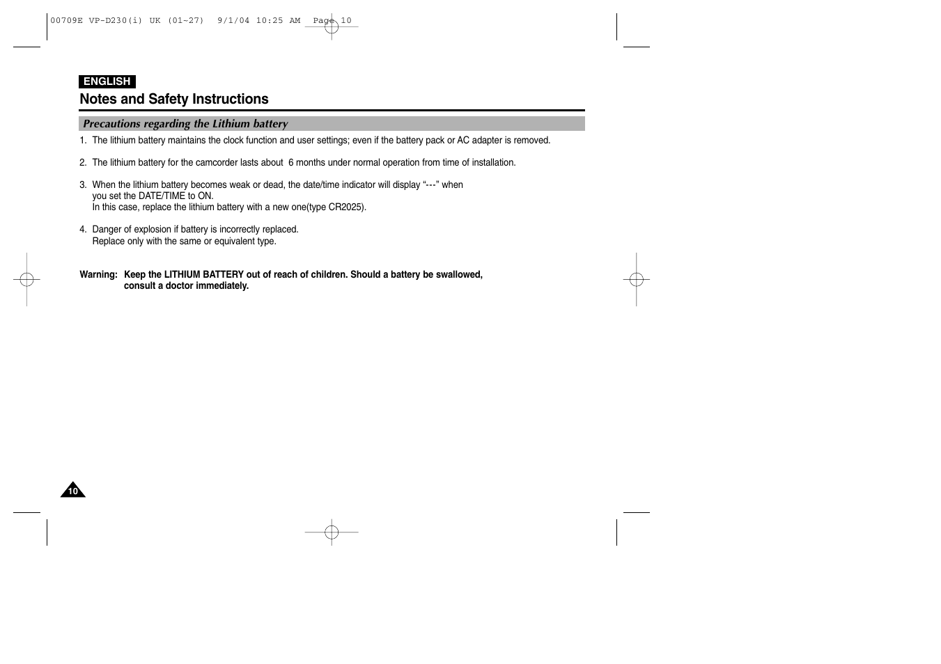 Samsung VP-D200 User Manual | Page 10 / 108