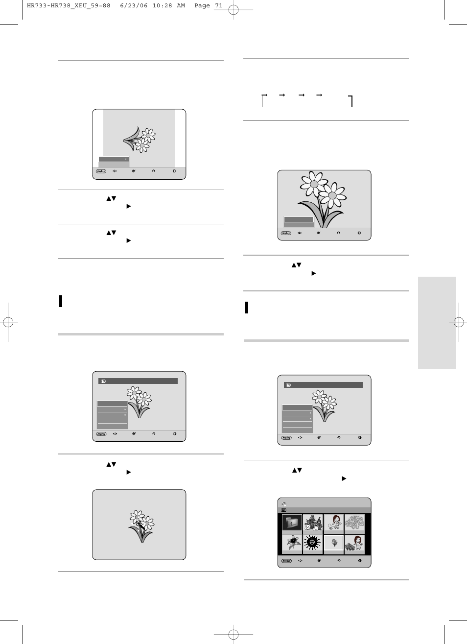 Playback, Zoom, English - 71 | Go to photo list | Samsung DVD-HR738/ User Manual | Page 71 / 127