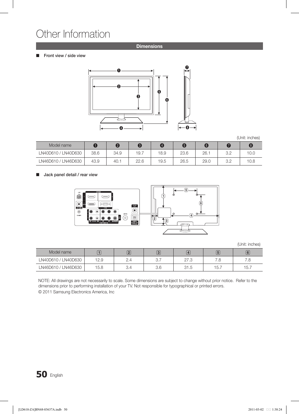 Other information | Samsung 610 User Manual | Page 50 / 51