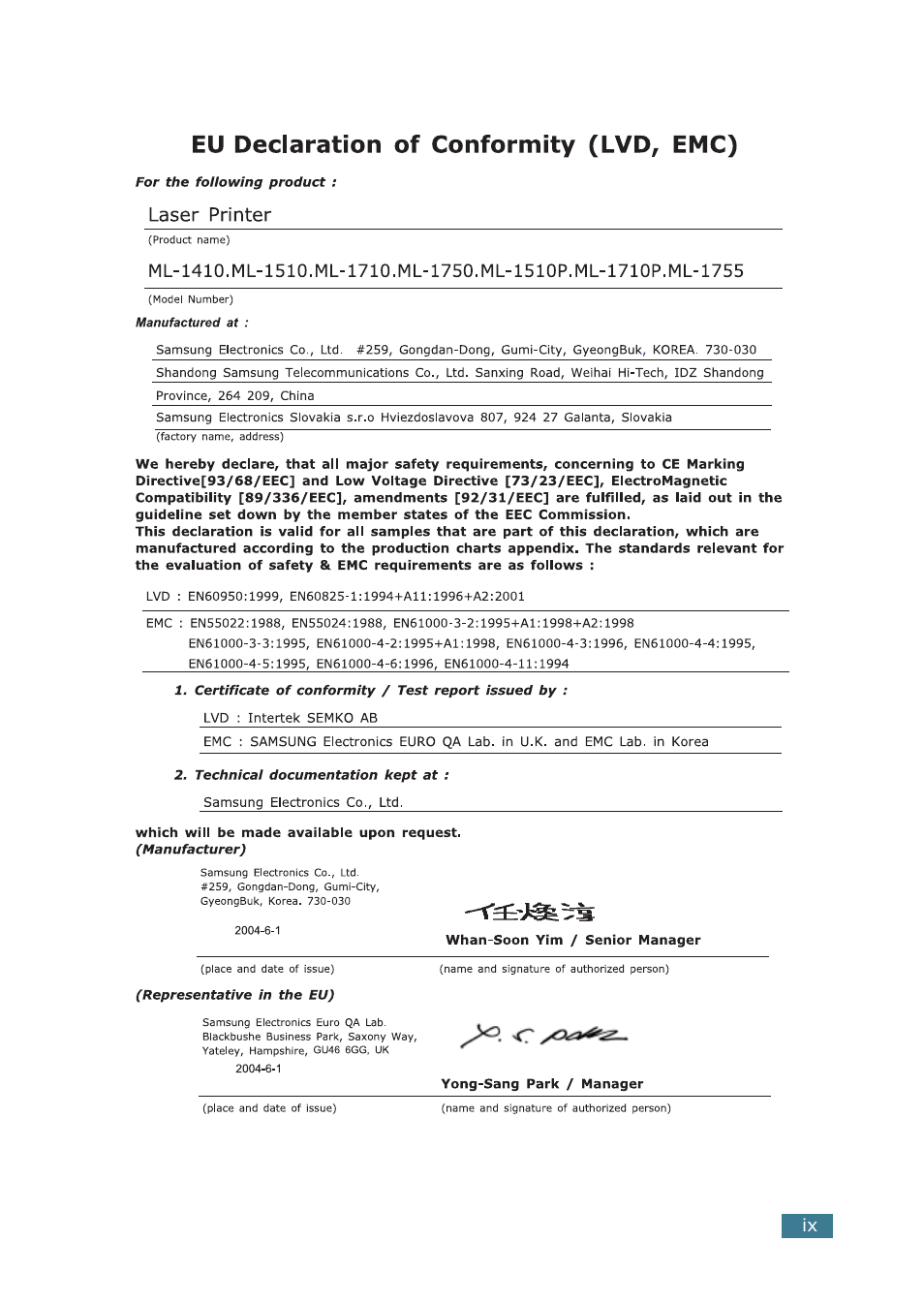 Samsung ML-1710P User Manual | Page 10 / 138